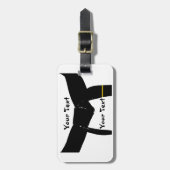 Martial Arts 1e Graads Black Belt Gear Bag Label Bagagelabel (Voorkant verticaal)