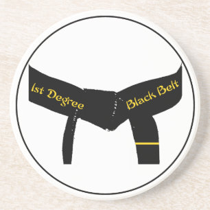 Martial Arts 1st graads Black Belt Drink Onderzett Zandsteen Onderzetter
