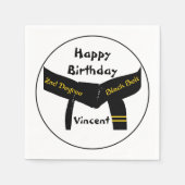 Martial Arts 2e graads Black Belt Verjaardag Servetten (Voorkant)