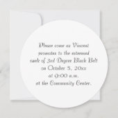 Martial Arts 3e Graad Black Belt Test Uitnodiging (Voorkant)