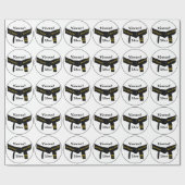 Martial Arts 3e Graad Black Belt Wrapping Paper Cadeaupapier (Vlak)