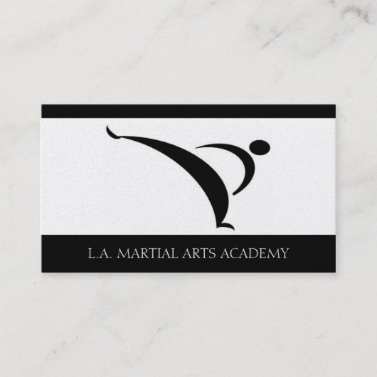 Martial Arts Academy Karate Taekwondo Kung Fu Visitekaartje (Voorkant)