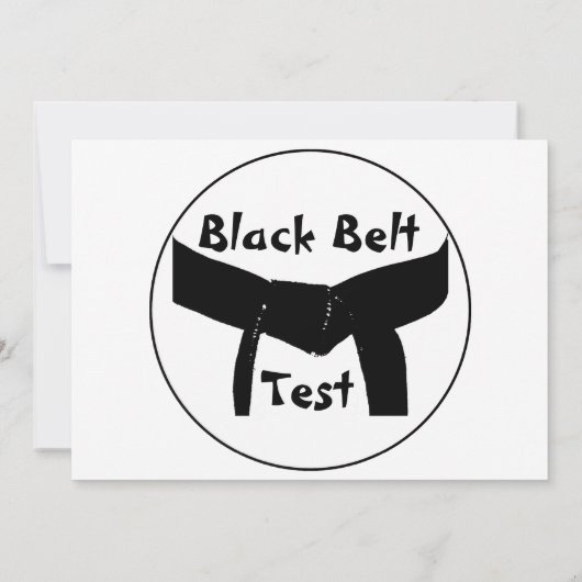Martial Arts Basic Black Belt Promotie Test Kaart (Achterkant)