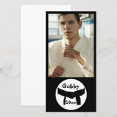 Martial Arts Basis Zwart Band Fotokaart (Voorkant / Achterkant)