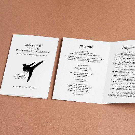 Martial Arts Belt Ceremonie Programma Flyer