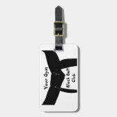 Martial Arts Black Belt Club Gear Bag Label Bagagelabel (Voorkant verticaal)