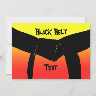 Martial Arts Black Belt Exam Rood Geel Uitnodiging