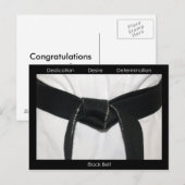 Martial Arts Black Belt gefeliciteerd Briefkaart (Voorkant / Achterkant)