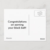 Martial Arts Black Belt gefeliciteerd Briefkaart (Achterkant)