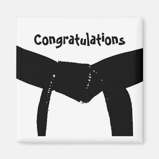 Martial Arts Black Belt gefeliciteerd Magneet (Voorkant)