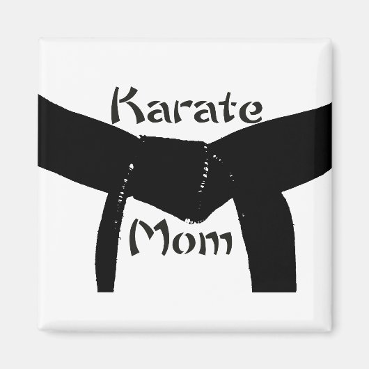 Martial Arts Black Belt Karate mam Magneet (Voorkant)