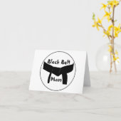 Martial Arts Black Belt Mom Carte de note (Fleur jaune)