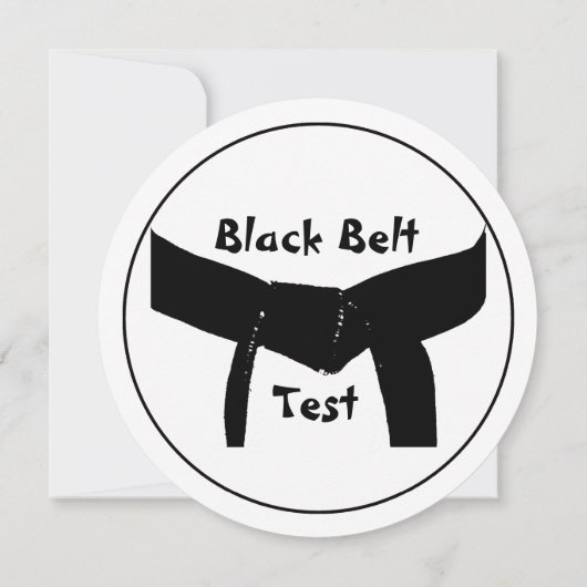 Martial Arts Black Belt Promotion Test Invitation (Dos)