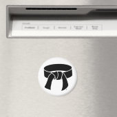 Martial Arts Black Rank Belt Magnet (In Situ (Lave-vaisselle))