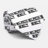 Martial Arts Bold Black Belt Cravate (Roulé)