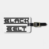 Martial Arts Bold Black Belt Gear Bag Label Bagagelabel (Voorkant horizontaal)