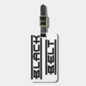 Martial Arts Bold Black Belt Gear Bag Label Bagagelabel (Voorkant verticaal)
