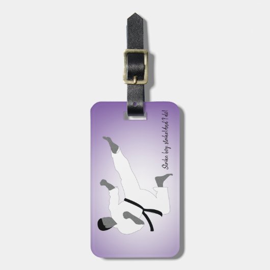 Martial Arts Boy Bagagelabel (Voorkant verticaal)