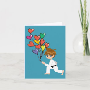 Martial Arts Boy Valentijn Kaarten