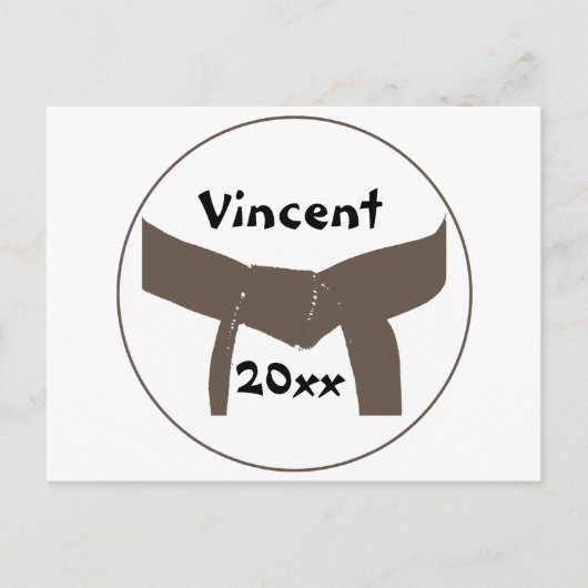 Martial Arts Brown Belt Briefkaart (Voorkant)