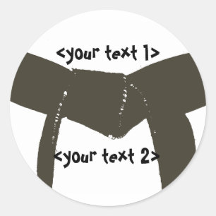 Martial Arts Brown Belt Ronde Sticker
