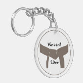 Martial Arts Brown Belt Sleutelhanger (Voorkant Links)