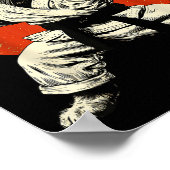 Martial Arts Cat Karate Judo Japanese Flag Funny J Poster (Hoek)