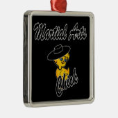 Martial Arts Chick #4 Metalen Ornament (Rechts)