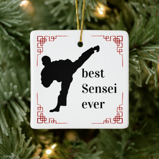 Martial Arts Coach | Beste Sensei Ever Keramisch Ornament (Boom)