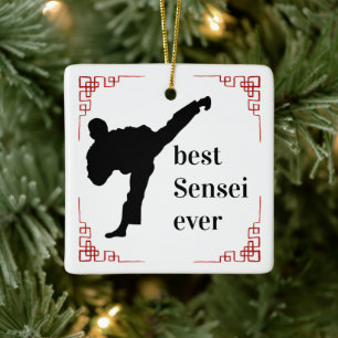 Martial Arts Coach Beste Sensei Ooit Keramisch Ornament