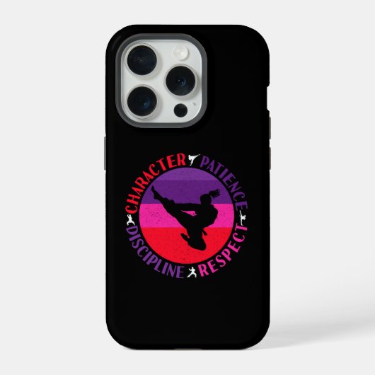 Martial Arts Core Values - Karate iPhone Hoesje (Achterkant)