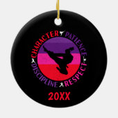 Martial Arts Core Values - Karate Keramisch Ornament (Achterkant)