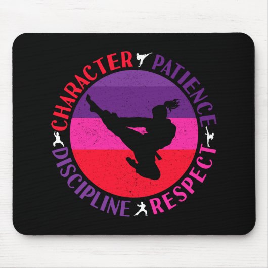 Martial Arts Core Values - Karate Muismat (Voorkant)