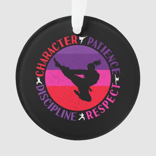 Martial Arts Core Values - Karate Ornament (voorkant)
