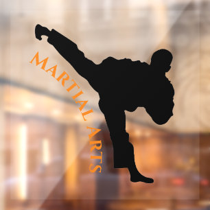 Martial Arts Design Window Cling Raamsticker