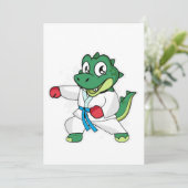 Martial Arts Dinosaur Kaart (Staand voorkant)