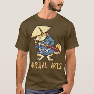 Martial Arts Dog Kenjusu Kata Katana Samurai Kendo T-shirt