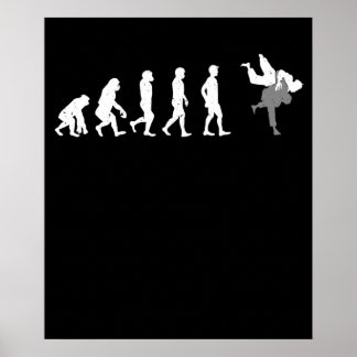 Martial Arts Evolution of Man Funny MMA Fight Poster
