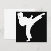 Martial Arts Girl Birthday Party Kaart (Voorkant / Achterkant)