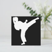 Martial Arts Girl Birthday Party Kaart (Staand voorkant)