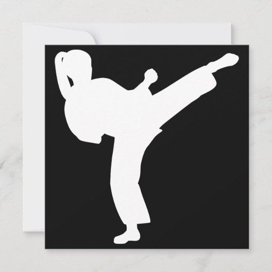 Martial Arts Girl Birthday Party Kaart (Voorkant)