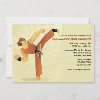 Martial Arts Guy Uitnodiging