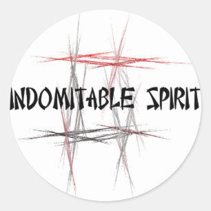 Martial Arts Indomitable Spirit Ronde Sticker