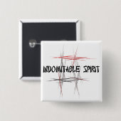 Martial Arts Indomitable Spirit Vierkante Button 5,1 Cm (Voorkant /achterkant)