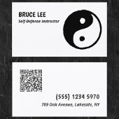 Martial Arts Instructeur Custom QR Visitekaartje