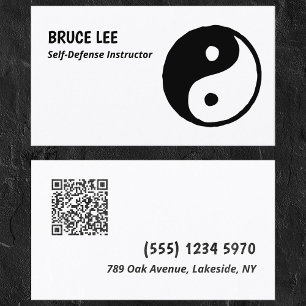 Martial Arts Instructeur Custom QR Visitekaartje