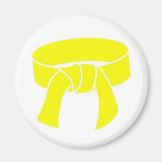 Martial Arts Jaune Ceinture Magnet (Devant)