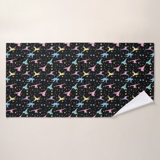 Martial Arts Karate Abstracte Stars Sparkles Badhanddoek (Badhanddoek)