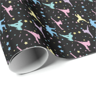 Martial Arts Karate Abstracte Stars Sparkles Cadeaupapier