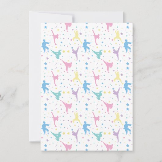 Martial Arts Karate Abstracte Stars Sparkles Feestdagenkaart (Voorkant)